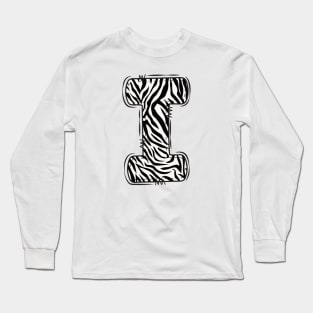 Zebra Letter I Long Sleeve T-Shirt